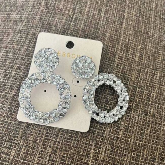 Rhinestone Statement Earrings - Picture 3 of 4